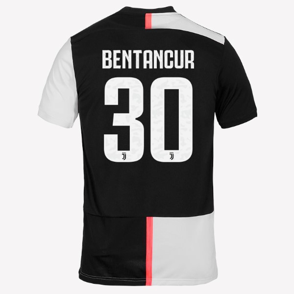 Trikot Juventus NO.30 Bentancur Heim 2019-20 Weiß Schwarz Fussballtrikots Günstig